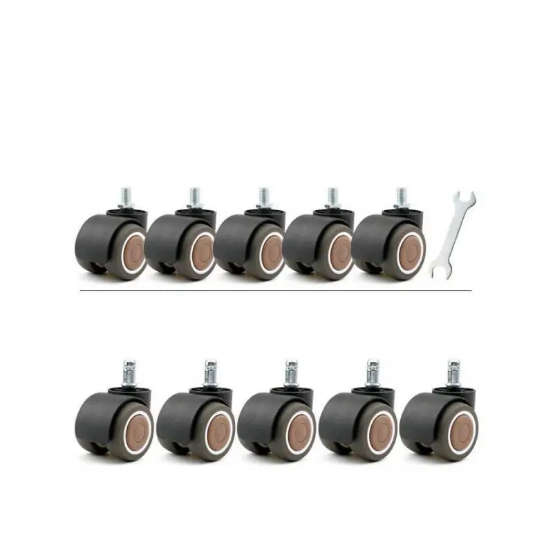 5 Packs 2 Inch Plug Rod/Srew Universal Wheel Office Chair Computer Boss Swivel Mute Caster