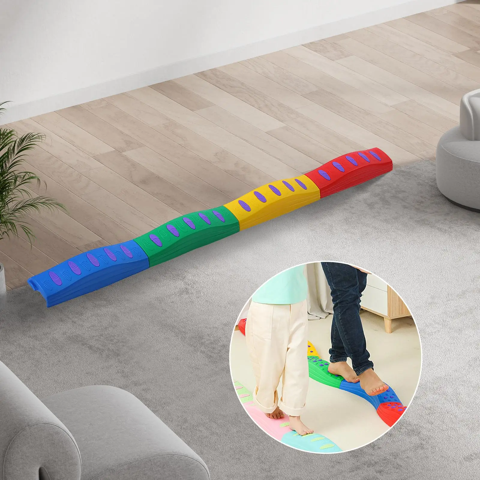 Kids Balancing Stepping Stones Obstacle Course Toy for Children Indoor Outdoor Activity Game Educational Learning Physical Fun