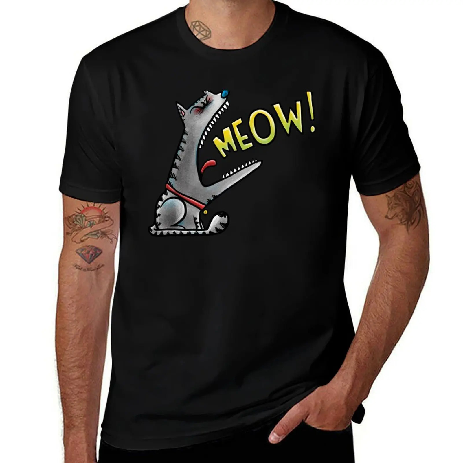

big cat meow T-Shirt Plus Size Comfort Fit Tee