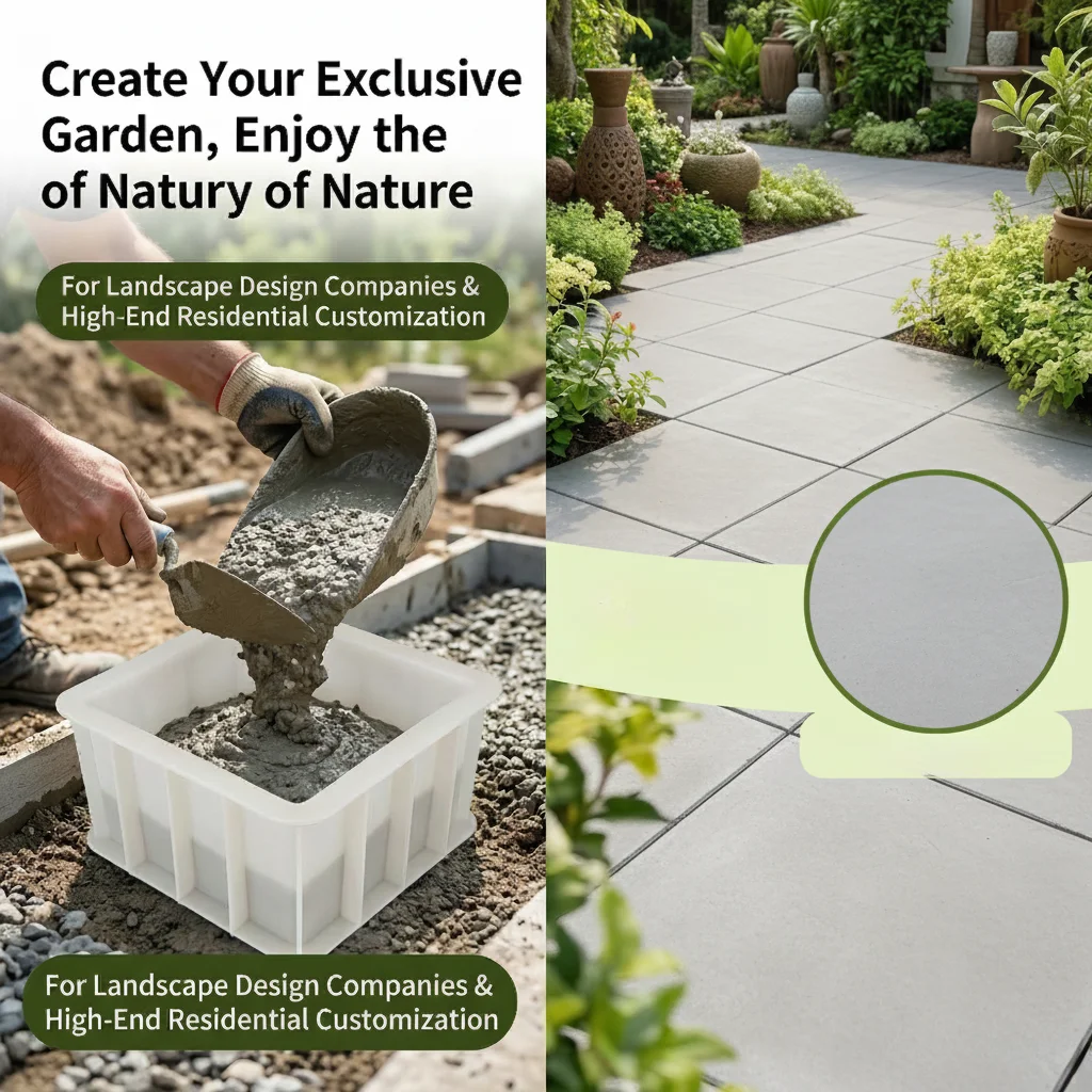 Concrete Paver Mold, Multi-Size Plastic Brick Form, Reusable Garden Path Stamp, Landscaping Paving Tool for Patio & Road