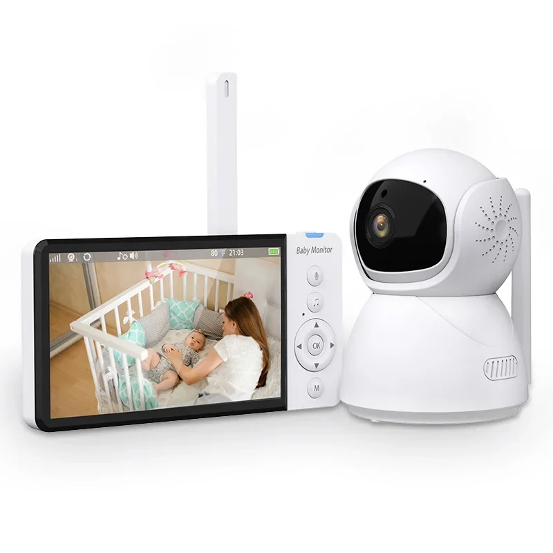 

5.0 Inch Wireless Video Baby Monitor 5000mAh IPS Screen With Nanny PTZ Camera 2-way Audio VOX Lullaby Surveillance Recorder New