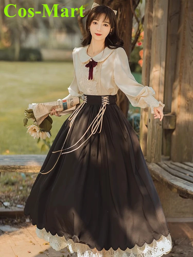 

Cos-Mart Anime French Retro Style Court-style Princess Dress Lolita Cosplay Costume Middle Ages Lace Dress Role Play Clothing