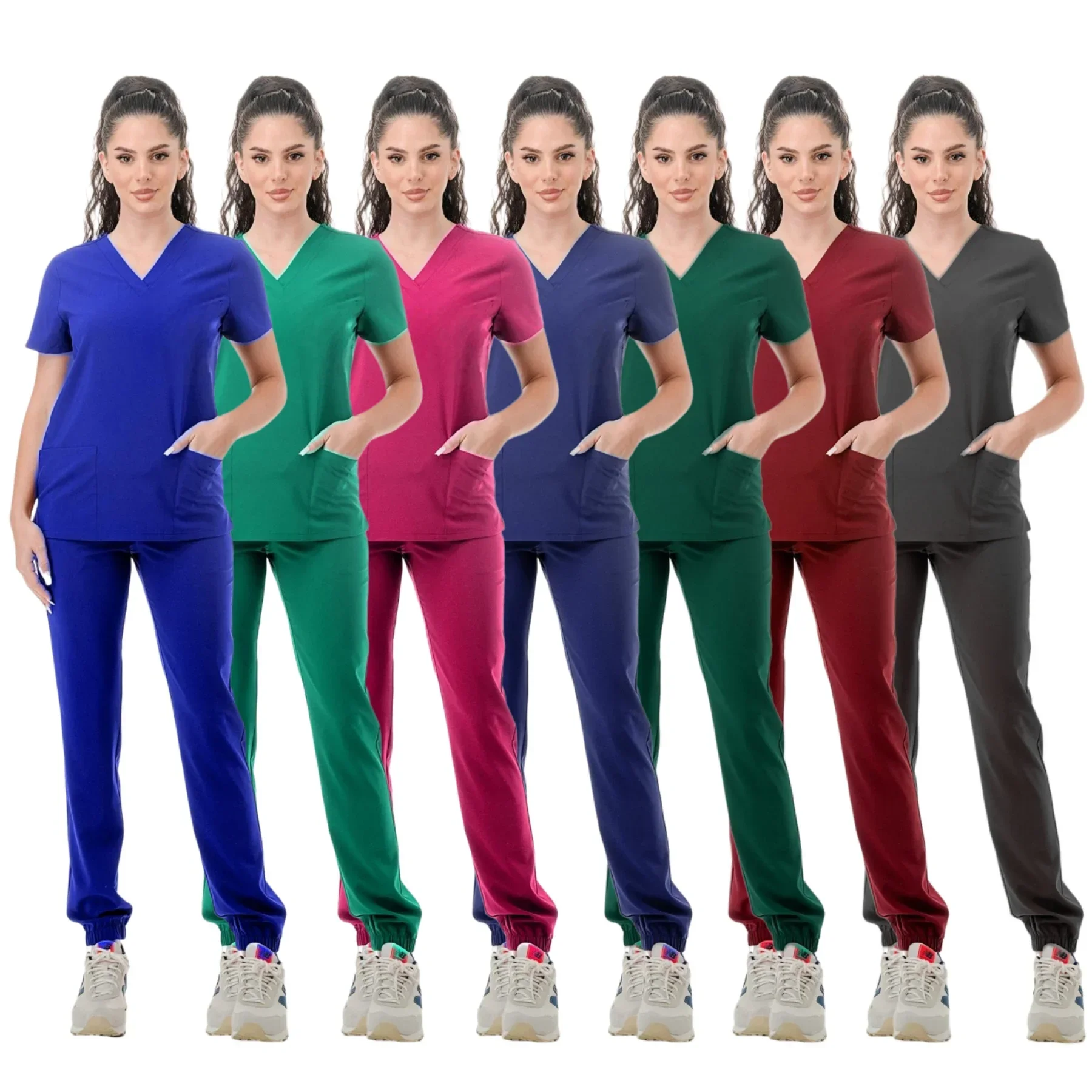 

Surgical Uniform Clinical Scrubs Top Pants Spa Doctor Nursing Clinical Suit Woman Scrub Set Medical Nurse Beauty Salon Workwear