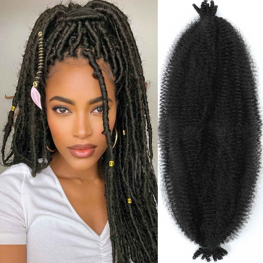 

1-8 packs Springy Afro Twist Hair Pre-Pluffed 18 24 inch Afro Kinky Twist Crochet Hair Extensions For Women Protective Styles ‌