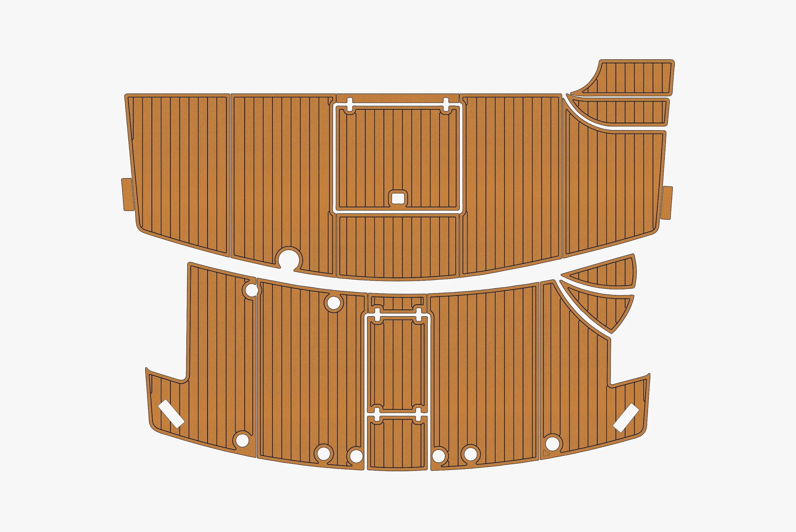 

2006 Alaskan 65 Flushdeck 1/4" 6mm EVA foam Non-Slip PVC Teak Decking marine Mat aqua gatorstep carpet Marine Floor