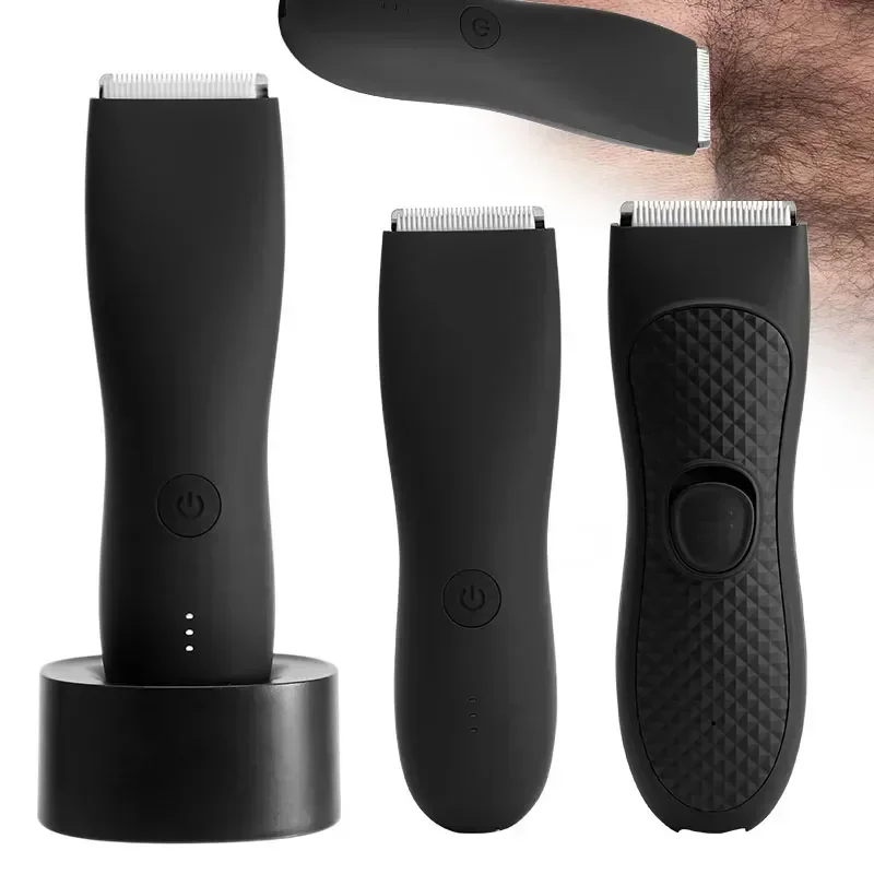 Aparador de pêlos elétrico na virilha para homens, Pubic Body Grooming Clipper, depilador de biquíni, barbeador recarregável, navalha