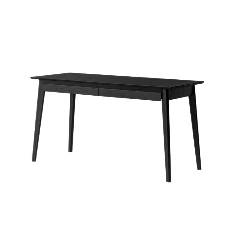 Bureau en bois massif noir minimaliste italien avec tiroirs commode bureau d'ordinateur bureau