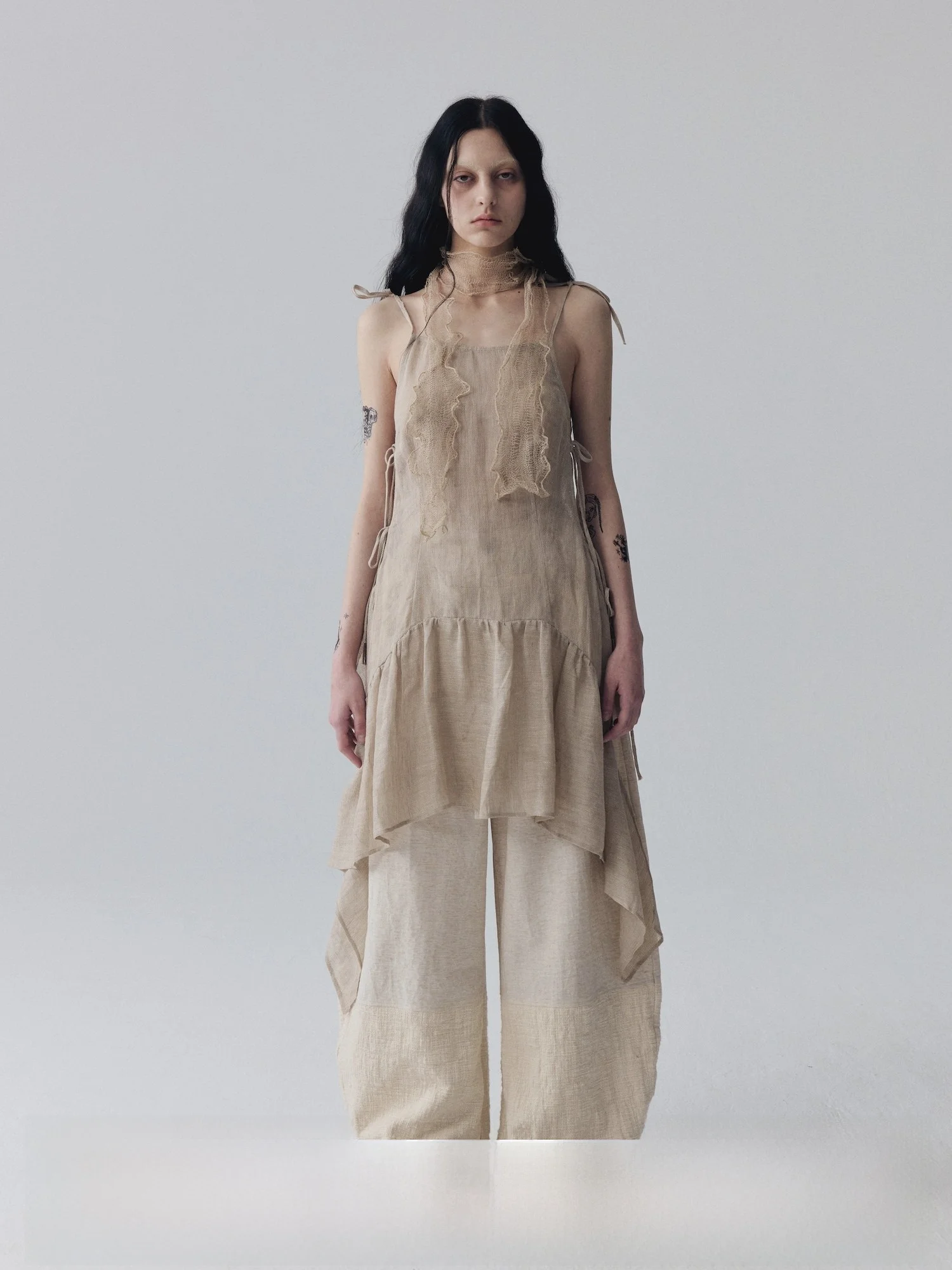 

VINZOO Plant Dyeing Irregular Wanderlust Strap Vest Dr Top Women's Original Design Cotton Blend Summer Outfit Casual Wear