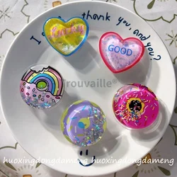 Trouvaille Phone Grip Tok Cellphone Griptok Mobile Grip Stand Holder HandFree Support Cute Korea Soft Quicksands Glitter Inside
