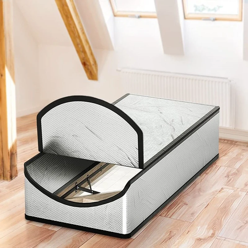 Attic Stairs Insulation Cover 25x54x11In for Pull Down Stairs, Reflective Radiant Barrier Reflects 95% of Radiant Heat-A55K