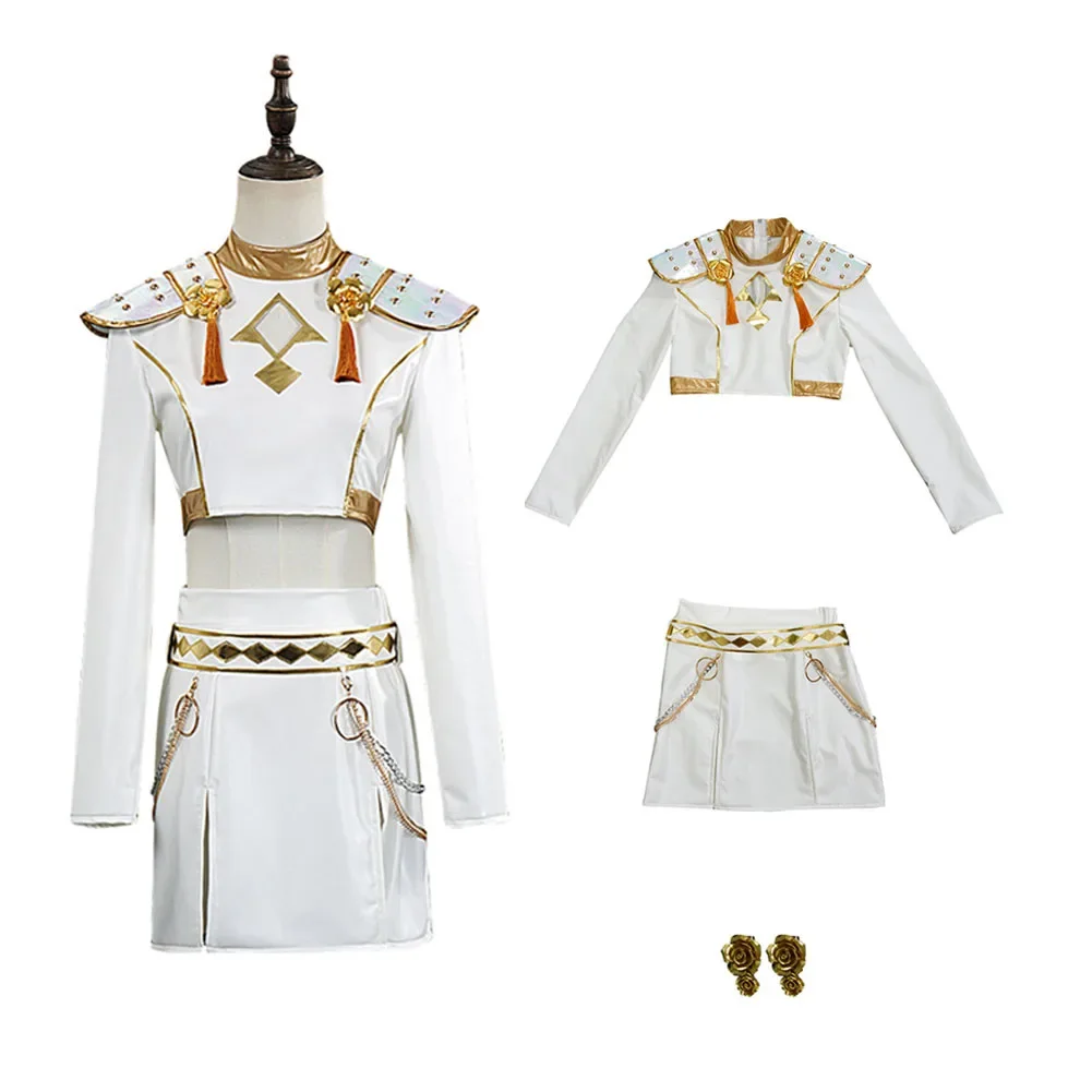 Huntrix Girl Group Roleplay Zoey Stage Performances أزياء تنكرية للأطفال المراهقين والبنات في الهالوين