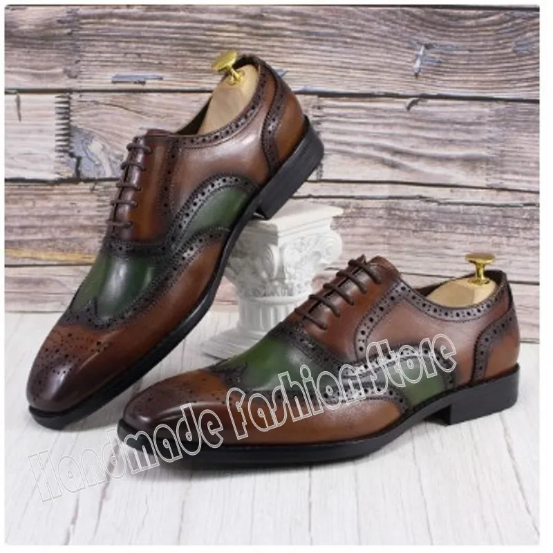 Fashion Cow Leather Mens Oxfords Shoes Plus Size 38-46 Brogue Carved Leather Shoes Mens Formal Suit Shoe