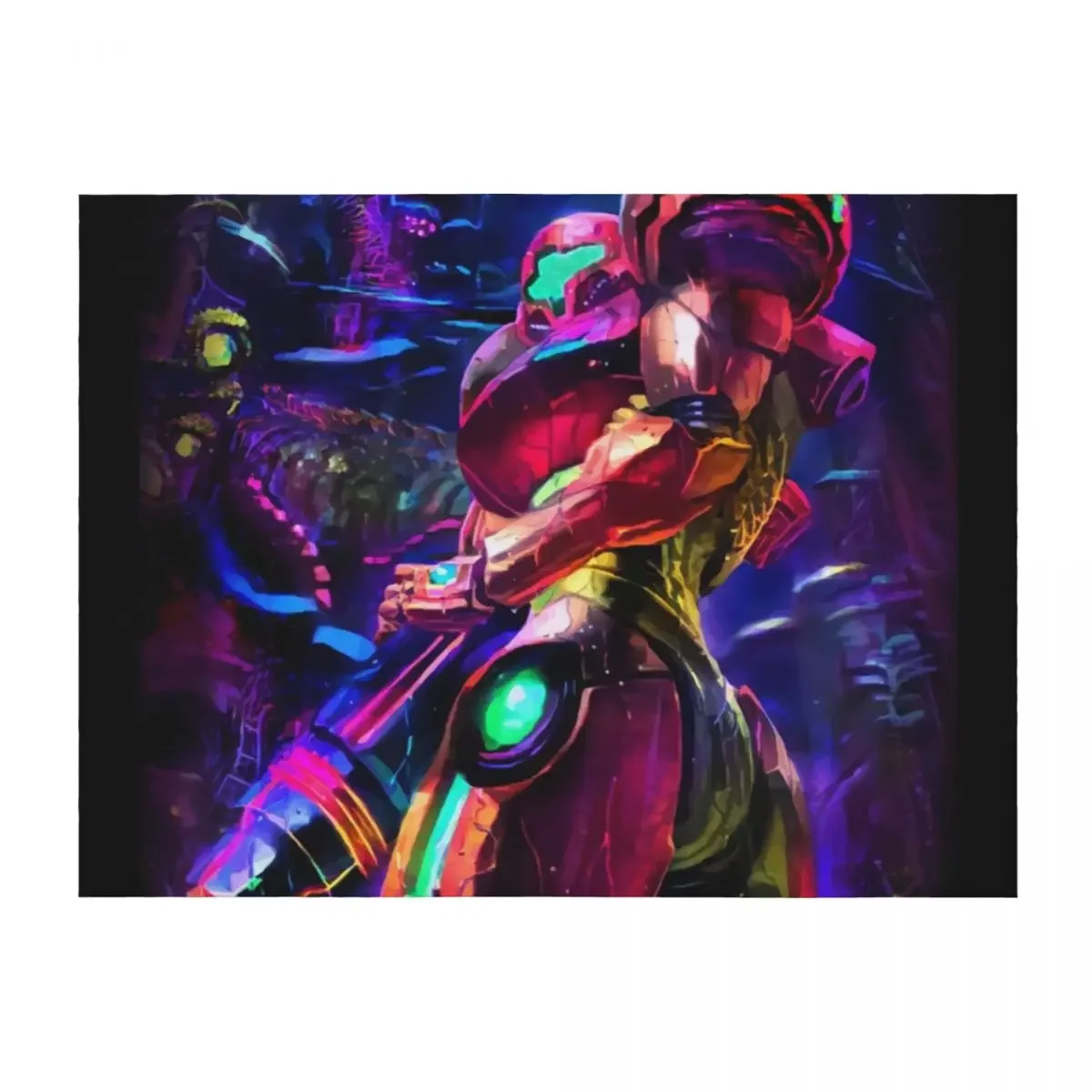 

Samus Aran Metroid Throw Blanket Decoratives Fashion Sofas Camping Decorative Beds Blankets