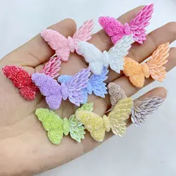 10Pcs New Models Colorful Cartoon Butterfly Series Resin Scrapbook DIY Jewelry Hairpin Headrope Decoration Crafts Diy Accessorie