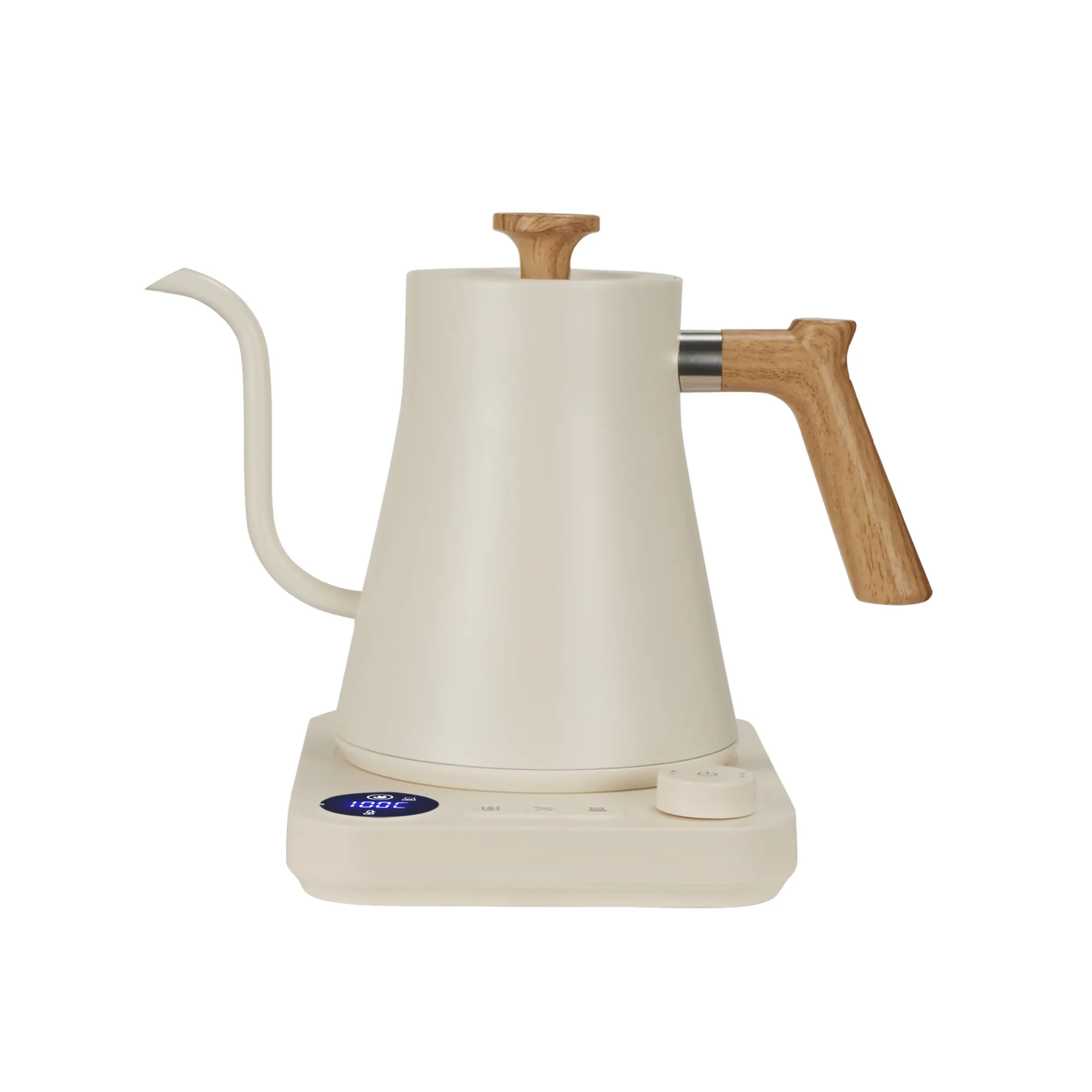 Custom LOGO  Coffee Stainless Steel Gooseneck Electric Kettle Hand Washed Kettle Electric Intelligent Thermostatic