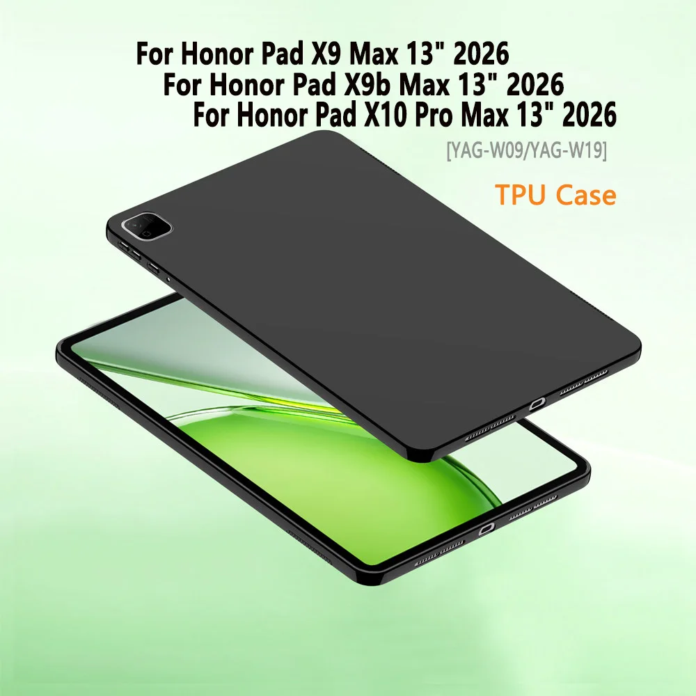 For Honor Pad X9 Max 13/X10 Pro Max13 2026 Case Airbag Soft TPU Back Tablet Cover Honor Pad X9b Max 13"YAG-W09/YAG-W19 13"Funda
