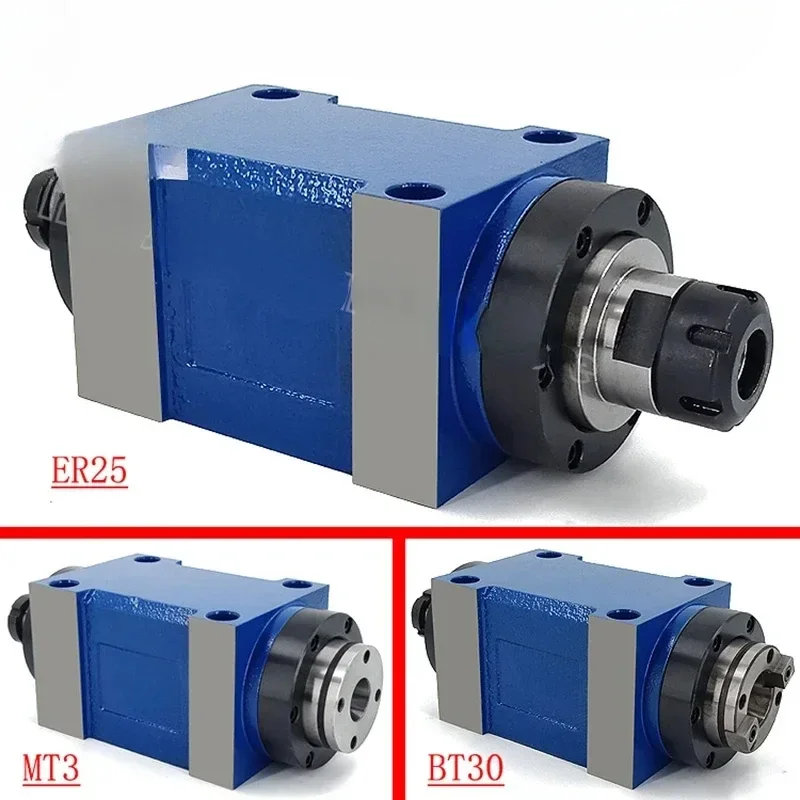 ER32 ER25 MT3 BT30 Power Head Spindle 3000~7000rpm Power Unit Machine Tool Spindle Head for boring milling drilling tapping