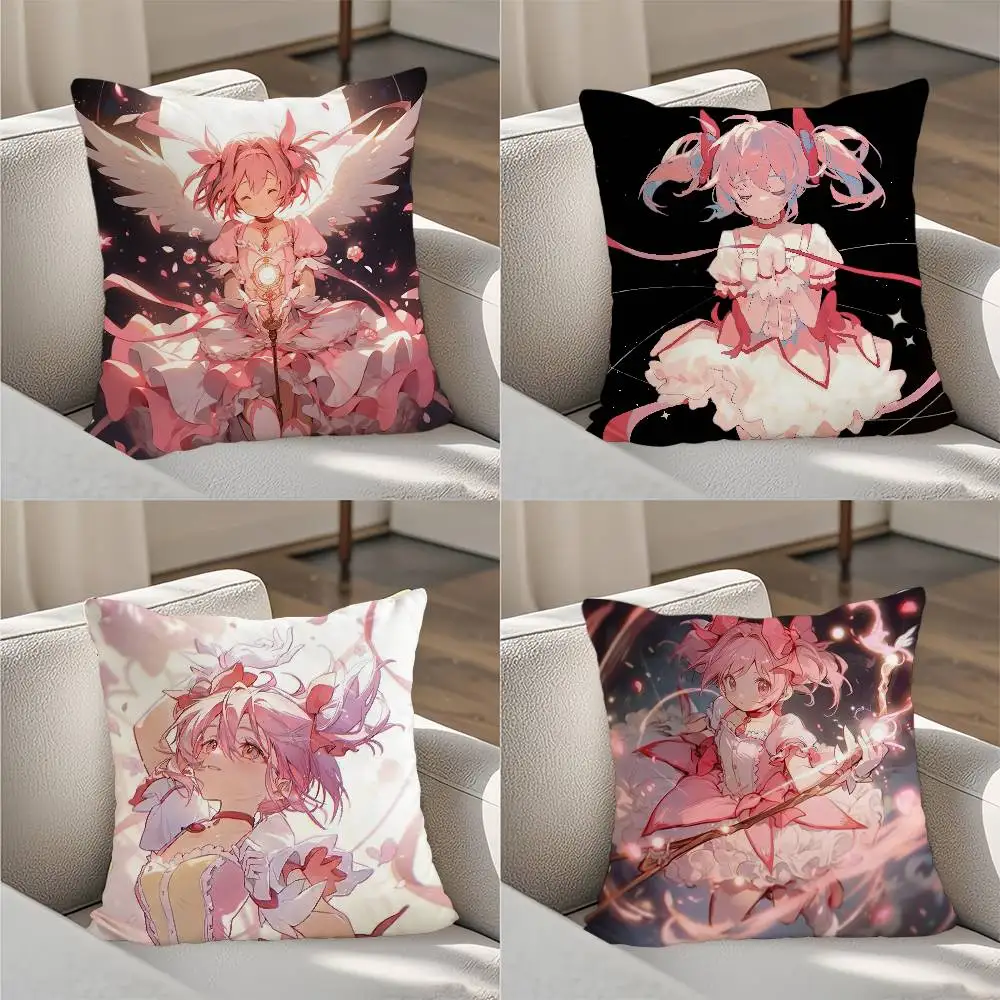 

Puella Magi Madoka Magica наволочка роскошная двусторонняя для автомобильных подушек 45x45 Чехлы для подушек для дома и украшения диван Pillowca