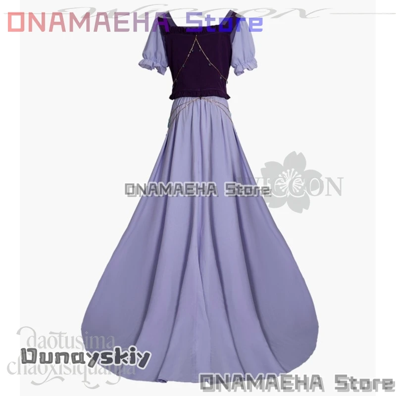 onamaeha-@-udagawa-ako-cosplay-jeu-d'anime-bangdreamroselia-requiem-pour-destin-idole-costume-kawaii-queue-robe-violette-halloween