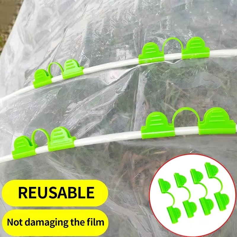 Gewächshaus-Kunststofffolienklammern, Gartenbedarf – Film-Pressschnallen, geeignet für sichere Abdeckung und Wachstumsunterstützung