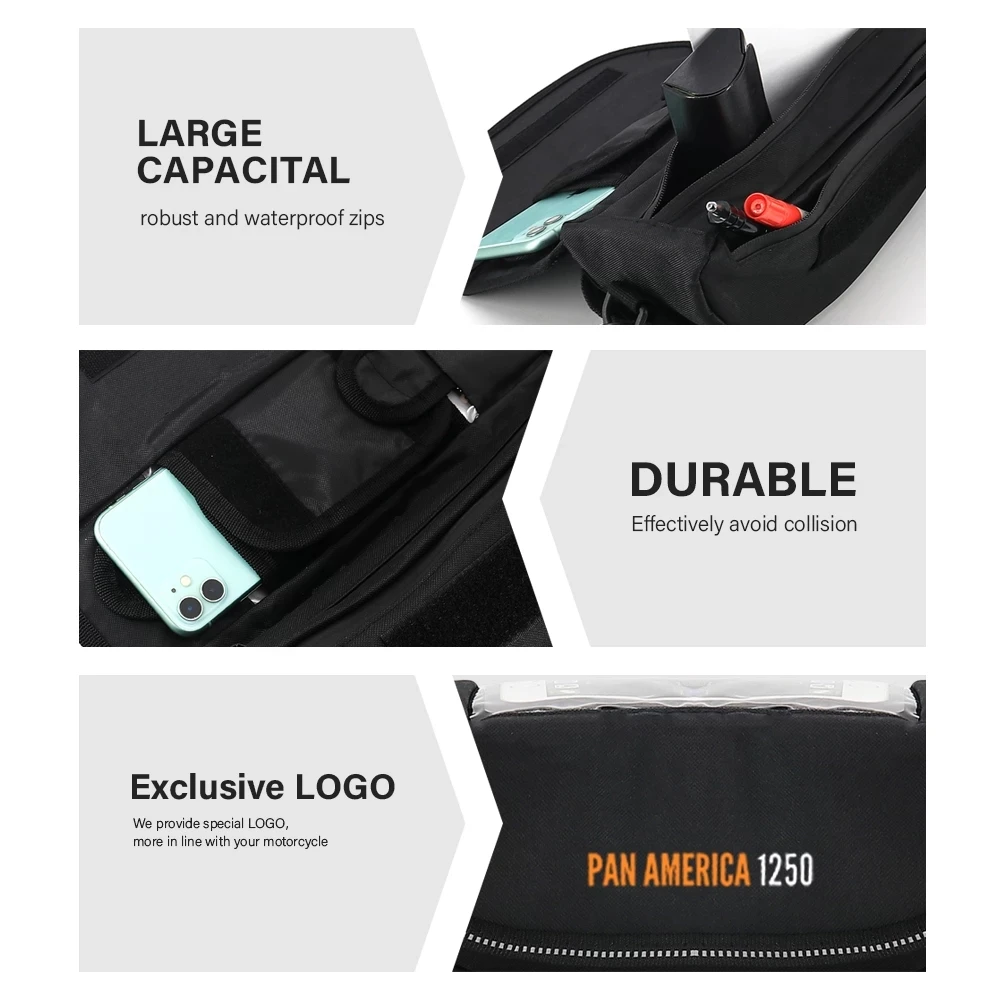 Travel Storage Toolkit Bag For Pan America 1250 Special Pan America RA1250S Motorcycle Handlebar Bag Portable Waterproof Bag