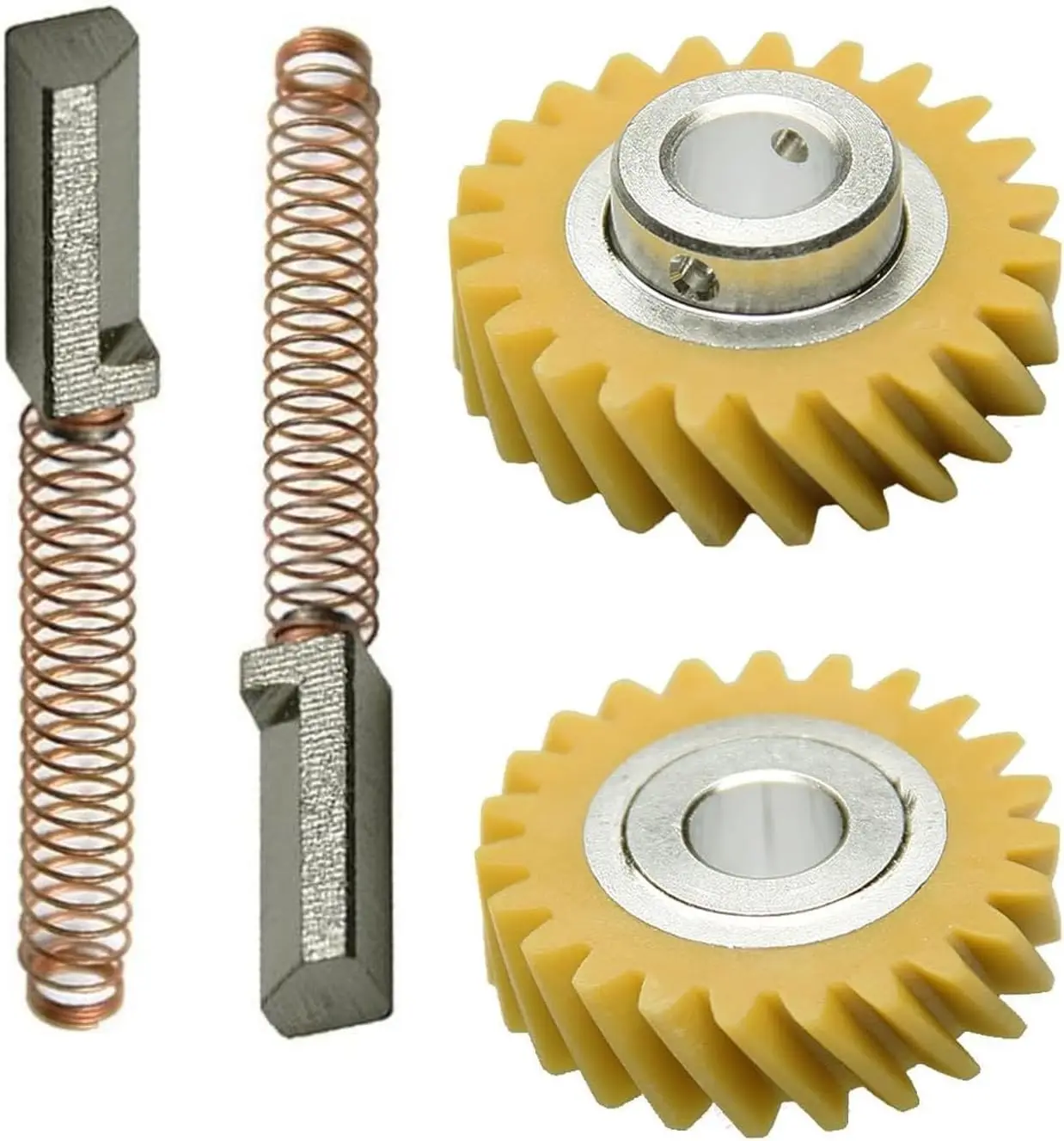 W10380496 Carbon Brushes Replacement W10112253 Mixer Worm Gear for Whirlpool & KitchenAid Mixers Replace Parts 4162897 4169830 A