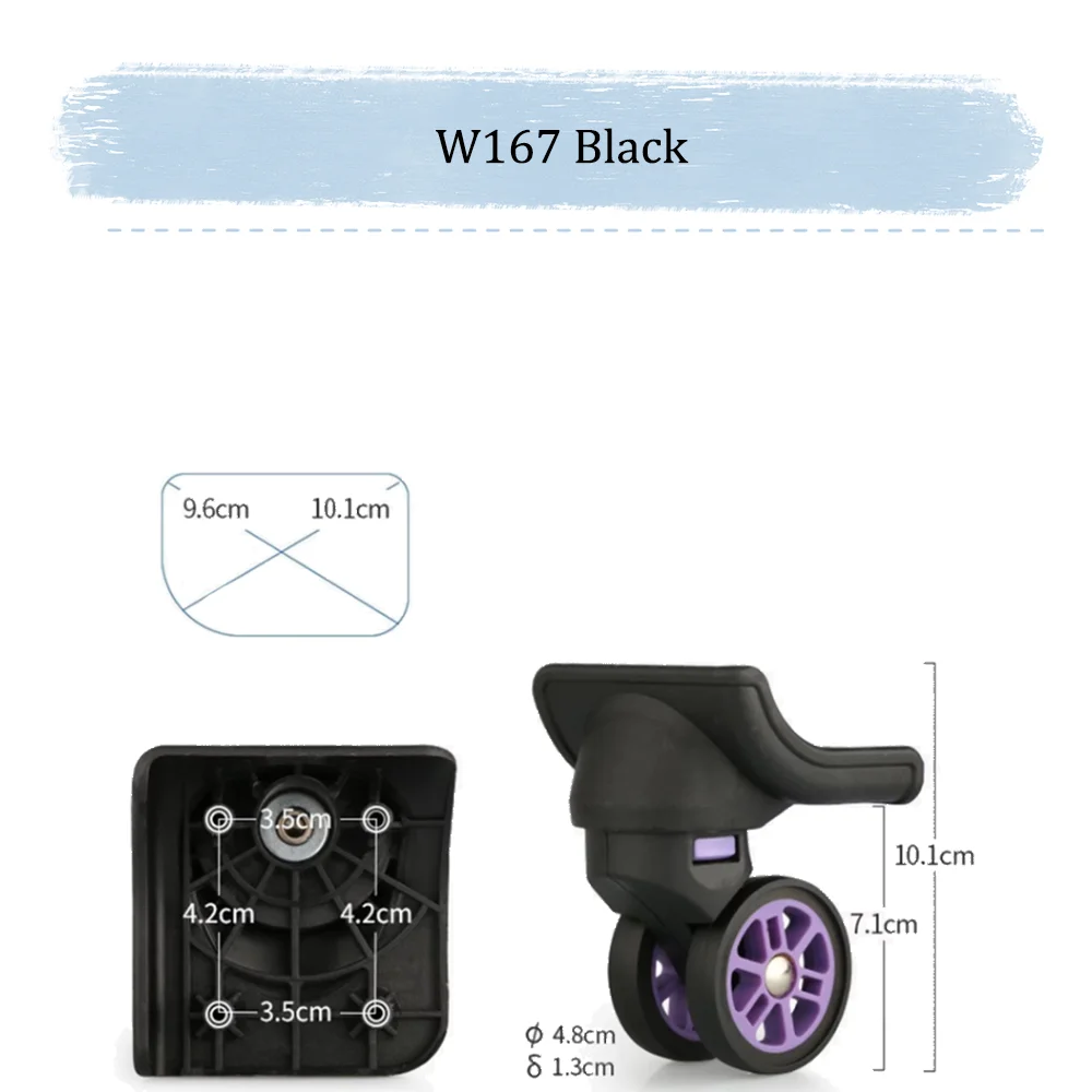 Suitable For W167 Universal Wheel Replacement Suitcase Rotating Smooth Silent Shock Absorbing Wheel Accessories Wear-resistant