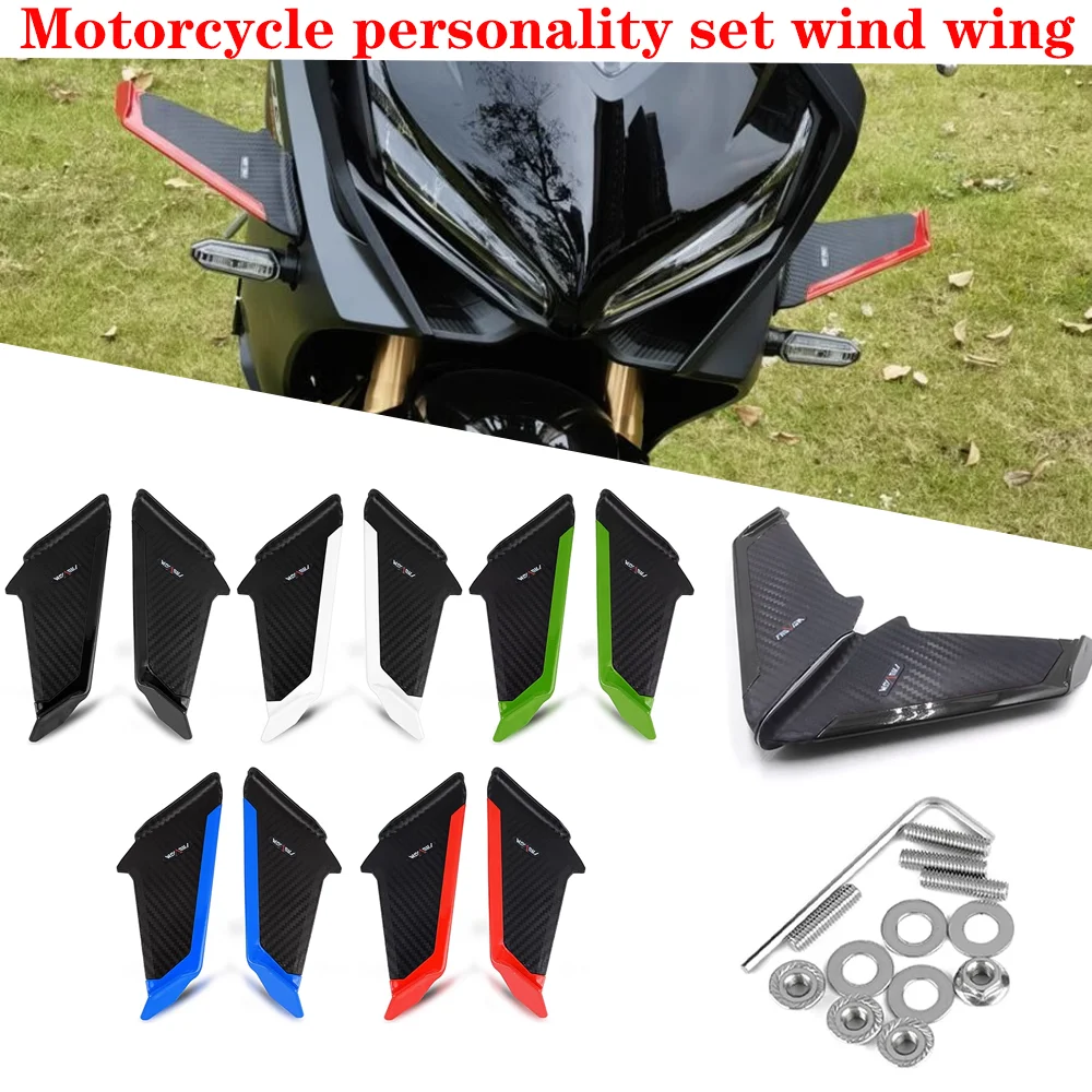 For Daytona 675 Motorcycle Parts Side Downforce Naked Spoilers Fixed Winglet Fairing Wings Deflectors