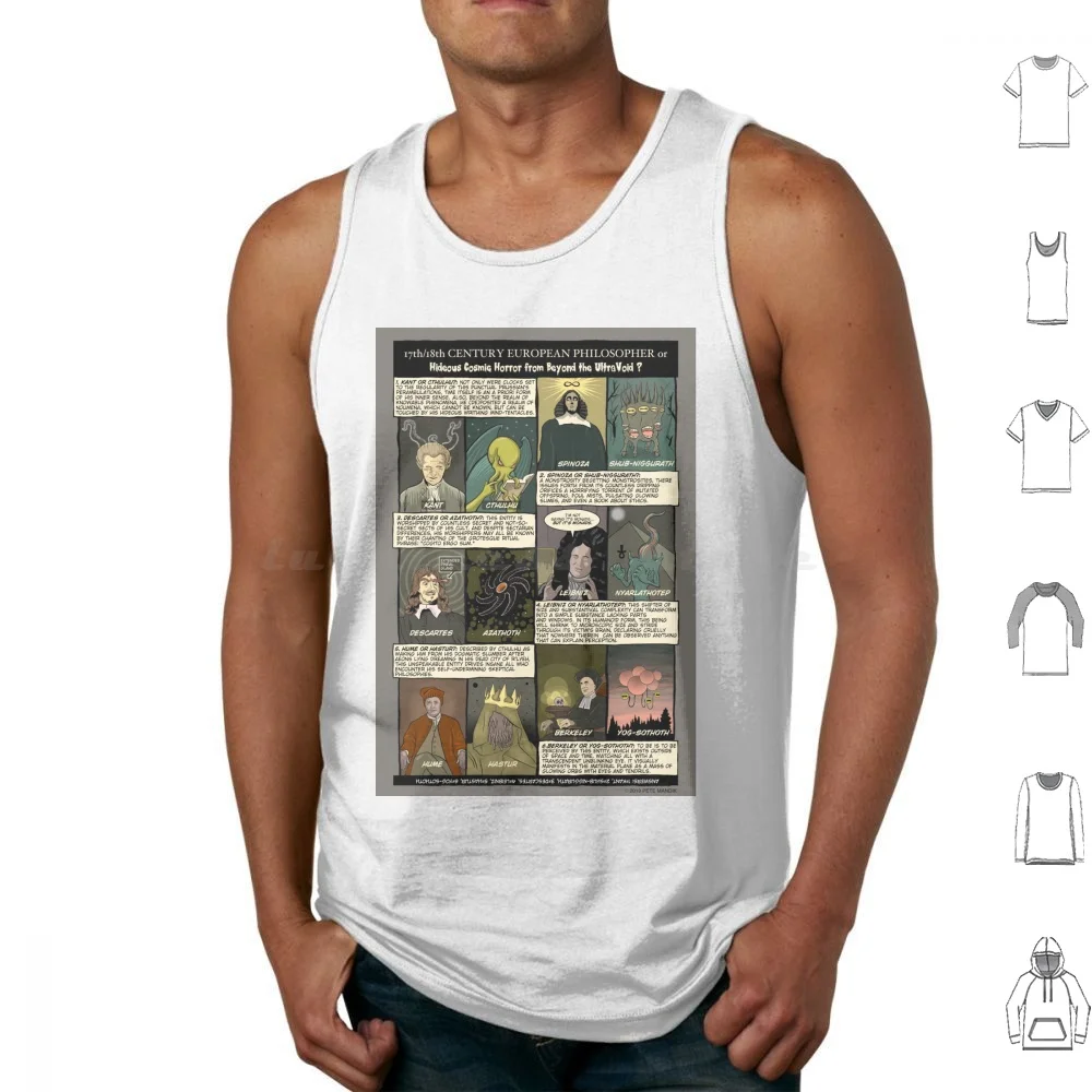 Filosofía y los mitos de Cthulhu camisetas sin mangas estampado algodón Kant Cthulhu Spinoza Shub Niggurath Descartes Azathoth