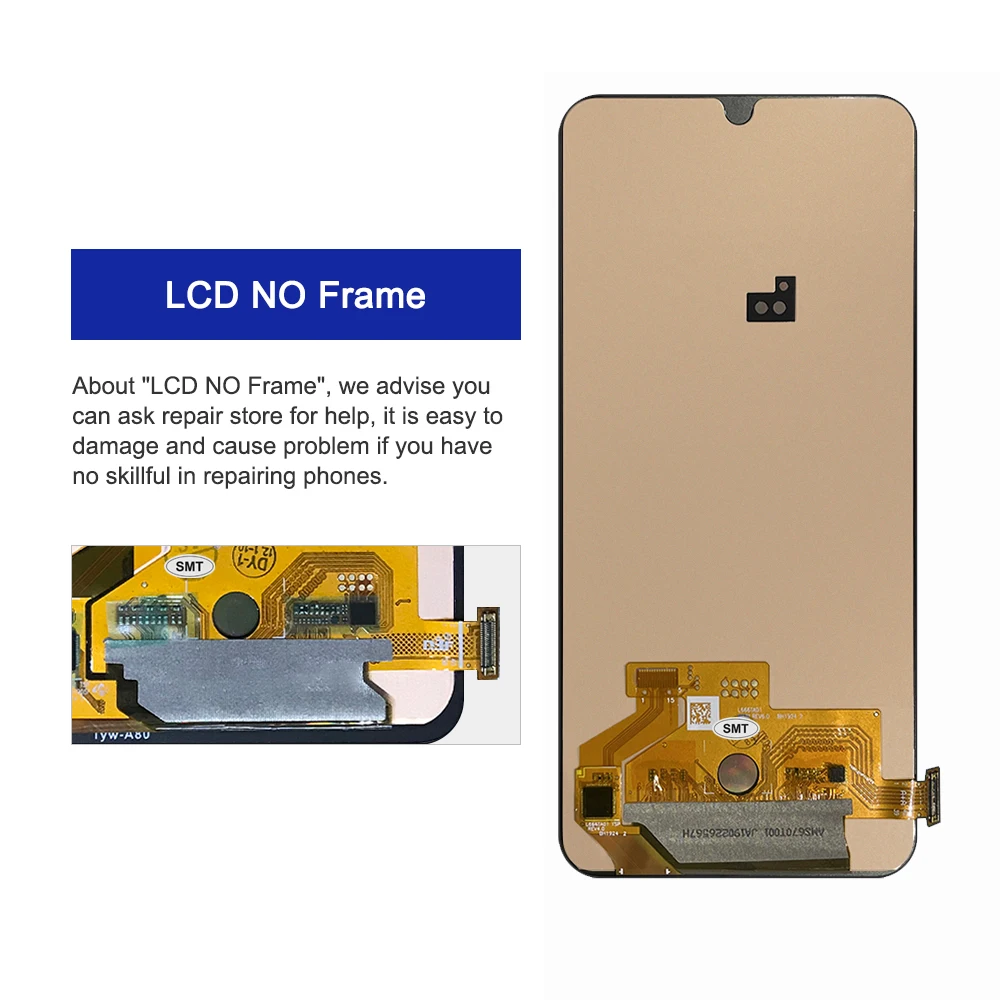 Display LCD OLED Incell per Samsung Galaxy A80, Schermo Touch A80 A805F A8050 A805X A805N, Parti di Ricambio per Display LCD