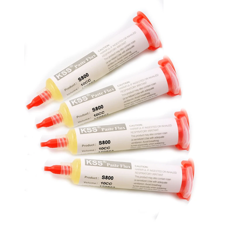 

Wholesale 10Pcs/lot S800 10CC Solder paste Flux KSS soldering paste Solder paste Flux soldering fluxo de soldagem Flux Flujo