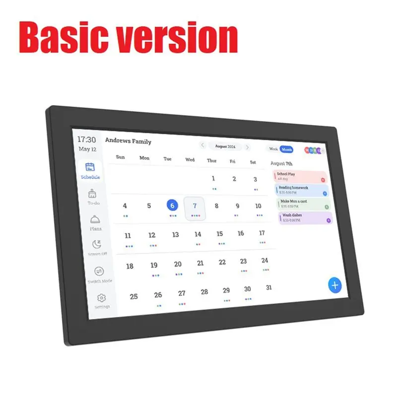 EF-Smart para planificador familiar, calendario Digital, pantalla táctil HD de 10,1 pulgadas con tabla de tareas, planes de comida para oficina familiar