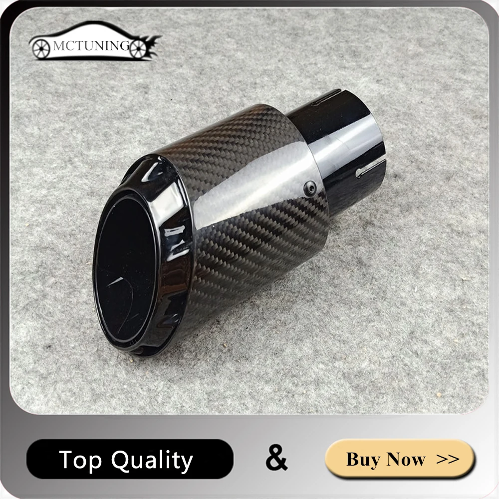 

1 Pc High Quality 3-Layer Style Exhaust Pipe Tail Throat Carbon Fiber Stainless Steel Muffler Tailpipe Nozzles