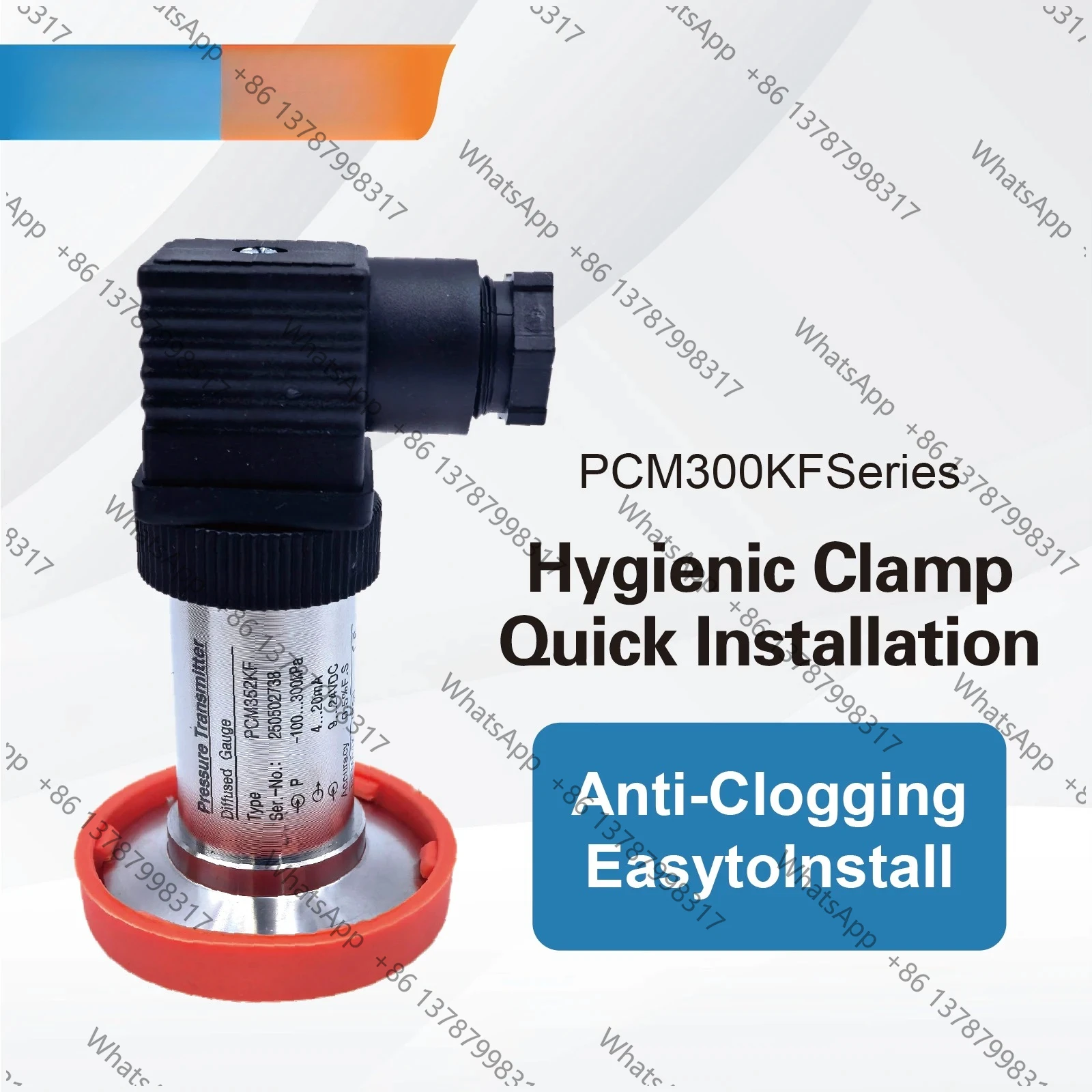 Clamp Pressure Transmitter Tri-Clamp Hygienic Pressure Sensor Sanitary Food Grade Stainless Steel Pressure Transmitter