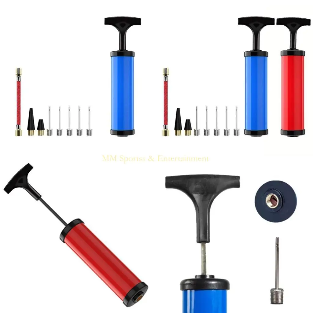 

31be Спортивные шариковые насосы с 5 иглой, насадкой, удлинительными шлангами Push & Pulls System для волейбола, баскетбола,