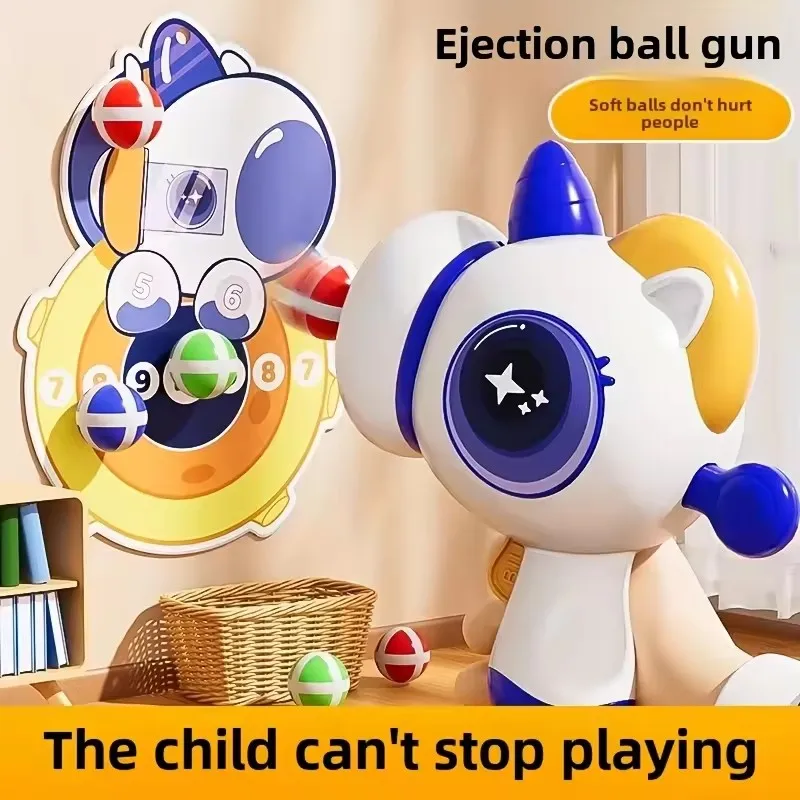 La pistola giocattolo per bambini con palla di dinosauro che può palline appiccicose catapulta è un giocattolo educativo adatto sia per ragazzi che per ragazze come