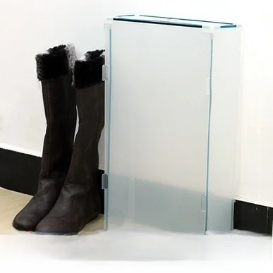 

Thiened Crystal oe Box with Dered Lid Metal Plastic oe Storage Box for Long Boots Pull out Cover Home Organizer