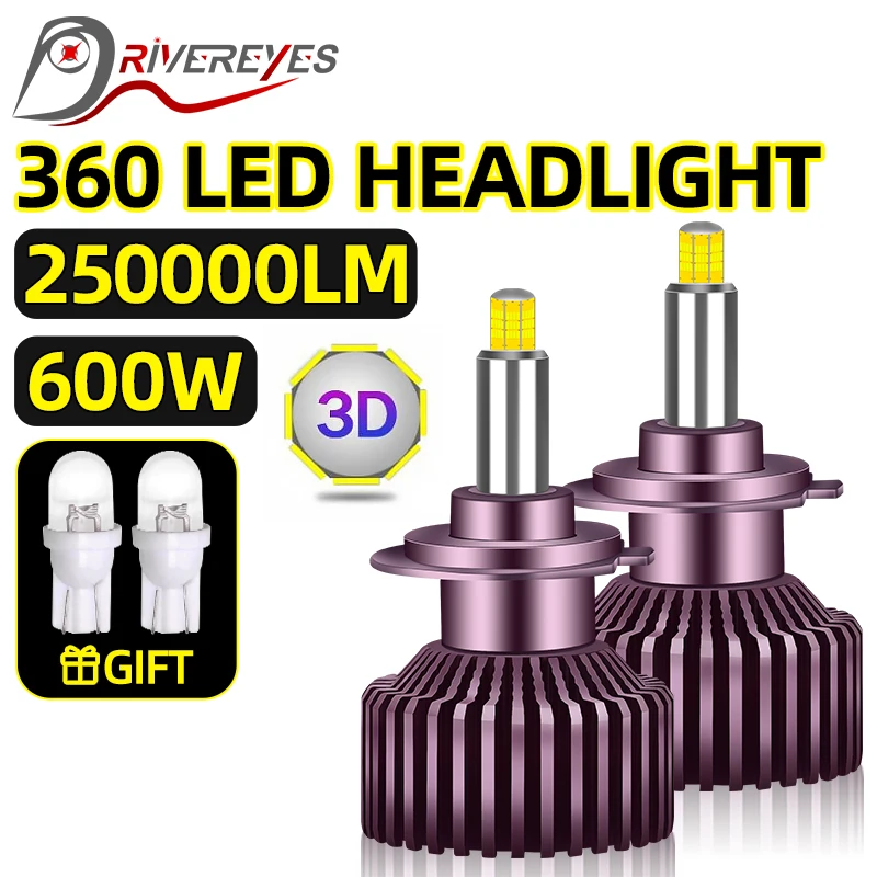 

Светодиодная лампа Canbus D2S D4S 250000LM 600W H1 H11 H8 H9 Противотуманные фары 9006 HB4 9005 HB3 9012 HIR2 Светодиодная лампа 360 CSP чип для автомобильных фар