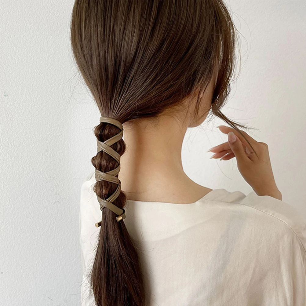 3 قطعة ربطة شعر ذيل حصان ديكور الفرقة بولي Hair هيرباند الشريط سيدة الزفاف سلك الطفل أنيق دائم رقيقة أسلاك الفولاذ آمنة بشكل مريح