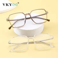 VICKY, gafas simples nuevas geométricas cuadradas con montura grande para mujer, gafas graduadas personalizables antiluz azul S63046