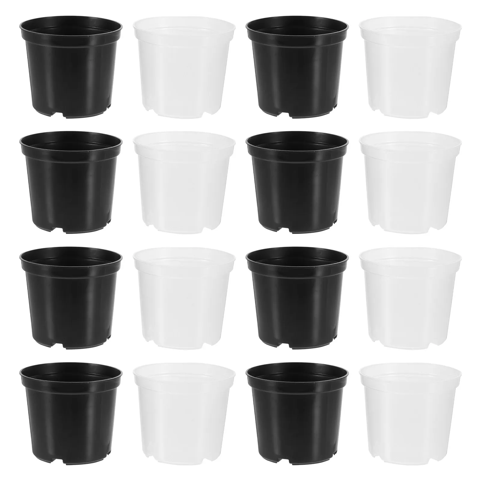20Pcs Plastic Plant Nursery Pots for Indoor Garden Seedlings Growing Planting Nursery Cups Drainage Holes Breathable Lightweight
