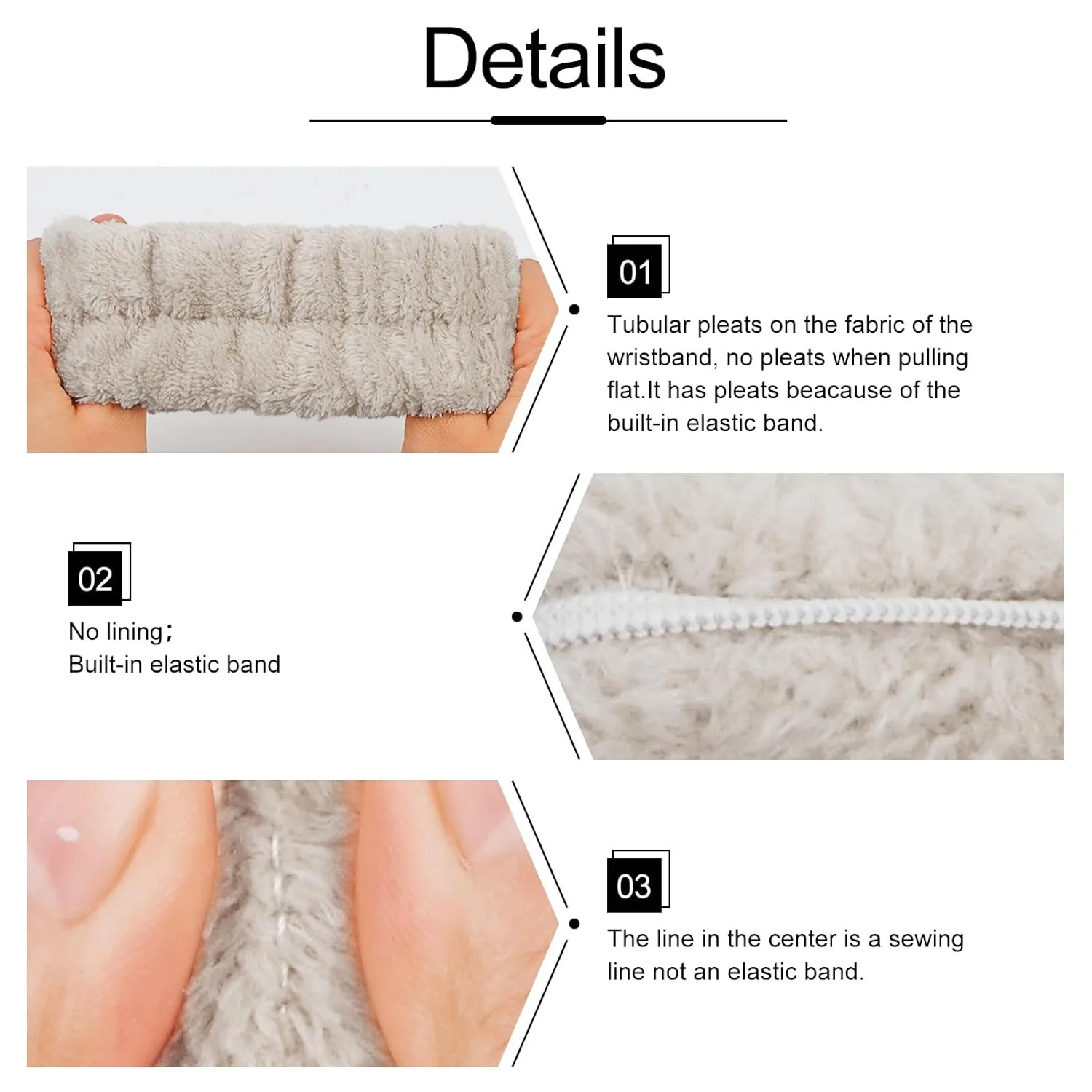 مجموعة عصابة رأس وسوار معصم مكونة من 6 قطع، عصابة رأس لغسل الوجه وعصابة رأس للمكياج والعناية بالبشرة لغسل الوجه وعصابة الرأس #5