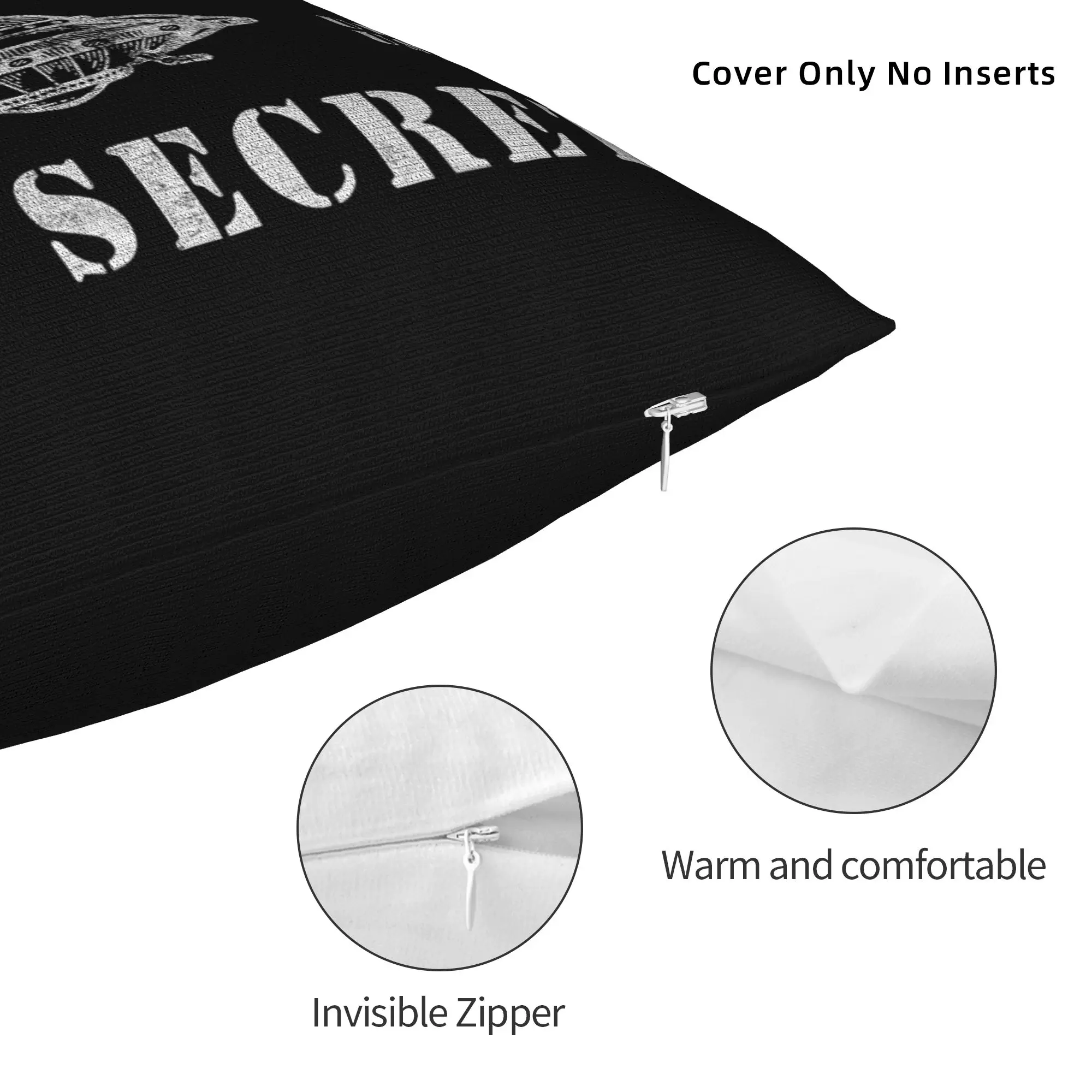 Area 51 Top Secret UFO Aliens Pillowcase Soft Polyester Cushion Cover Warning Las Vegas Throw Pillow Case Cover Dropshipping