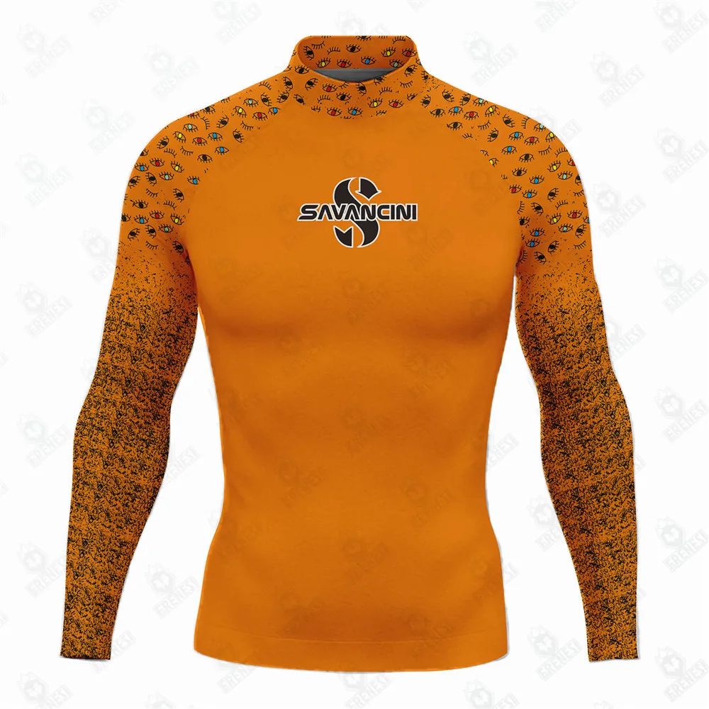 Rashguard Regelmatig Surf Shirts Heren Lange Mouw Zonnescherm Surf Sweatshirt Uv Bescherming Savancini Badkleding