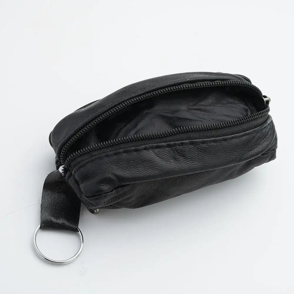 Modischer Schlüsselanhänger aus echtem Leder, Kleingeldtasche, Clutch, Schlüsselhalter, Organizer, tragbare Mini-Münzaufbewahrung für Männer und Frauen – Detail 10