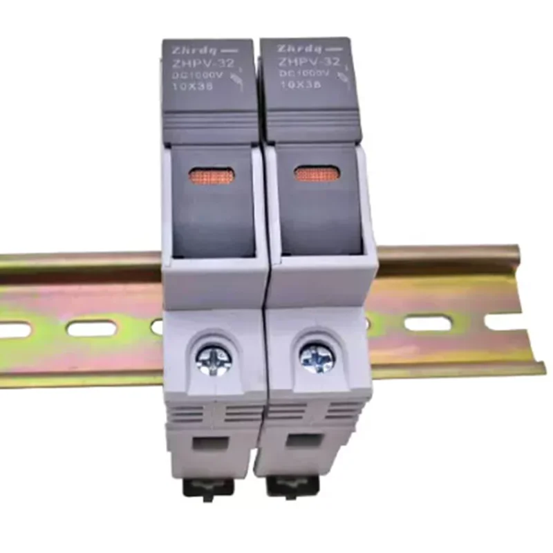 DIN Rail Mount 2P ZHPV-32X RT18-32X 10x38mm Factory Ditect PV Solar DC 1000V Fuse with Fuse Holder Box