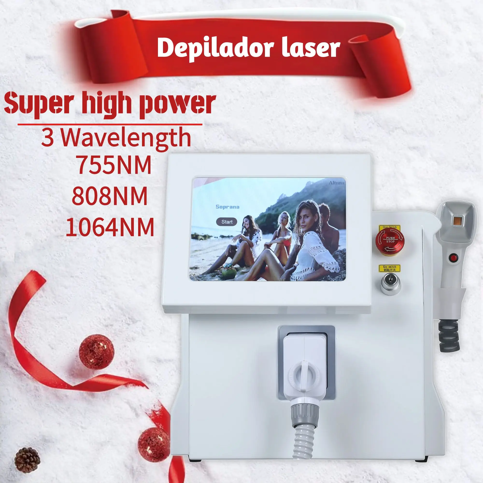 Super Energy Density Diode Laser Hair Removal Machine Safe Painless Permanent  Smart 3 Wavelength Restore silky smooths skin