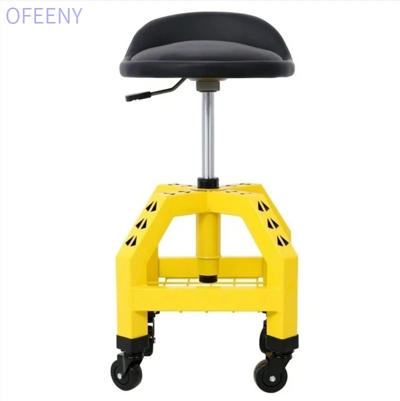 Ofeeny Rolling Auto Repair Work Stool Height Adjustable Mechanic Chair With Storage Tool Tray And Swivel Wheels - view 4