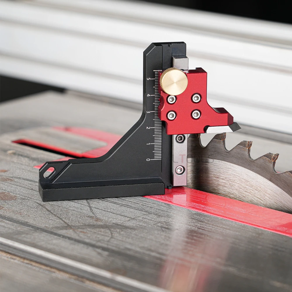 منشار طاولة النجارة قياس الارتفاع قياس علامة الدقة أداة قياس التشذيب إصلاح أدوات منظم الارتفاع مع مقياس