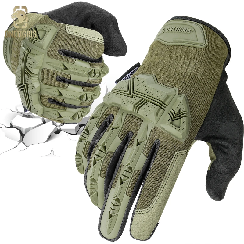 ONETIGRIS Tactical Gloves Touchscreen Shooting Gloves Airsoft Paintball Gloves Motorcycle Gloves for Men Hiking Hunting Fighting